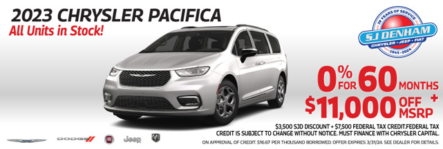 2023 Chrysler Pacifica - 0% for 60 Months and $11,000 Off MSRP