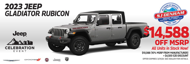 2023 Jeep Gladiator Rubicon - $14,588 Off MSRP