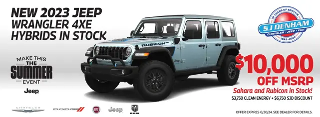 New 2023 Jeep Wrangler Unlimited Sport 4xe - $10,000 Off MSRP